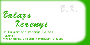 balazs kerenyi business card
